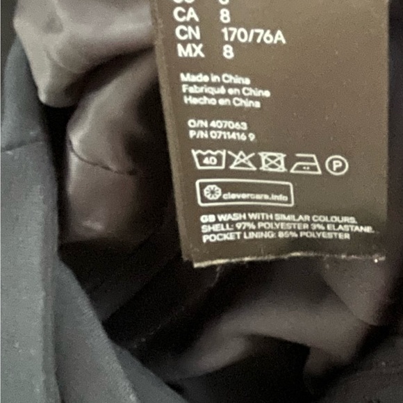 H & M Navy Blue Cropped Jumpsuit Size 8 - Picture 8 of 10